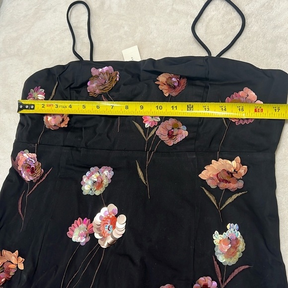 Maeve by Anthropologie 3D Floral Spaghetti Mini Dress NWT — Sz 14 - Picture 12 of 13